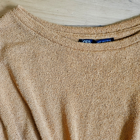Zara Mustard Yellow Knit Blouse - Picture 3 of 13